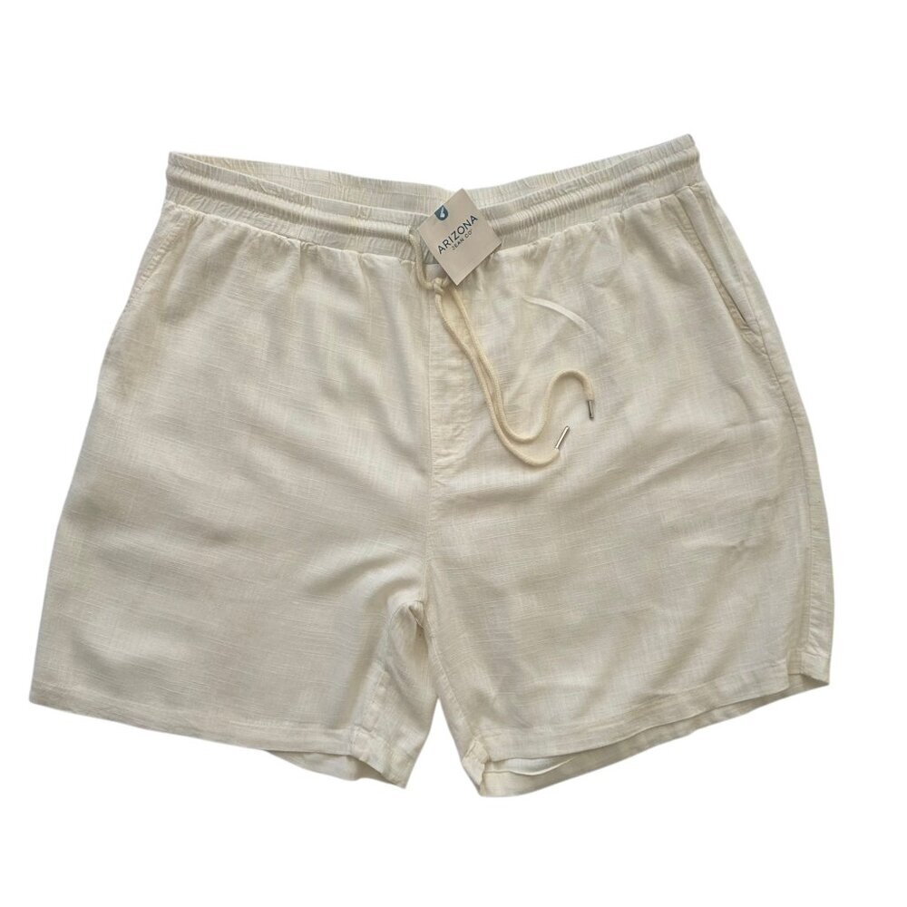 NWT ARIZONA JEAN CO CREAM SHORTS JR XL